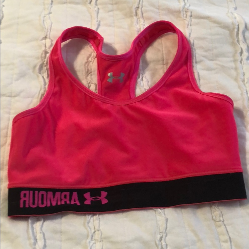 Under amour pink sports bra